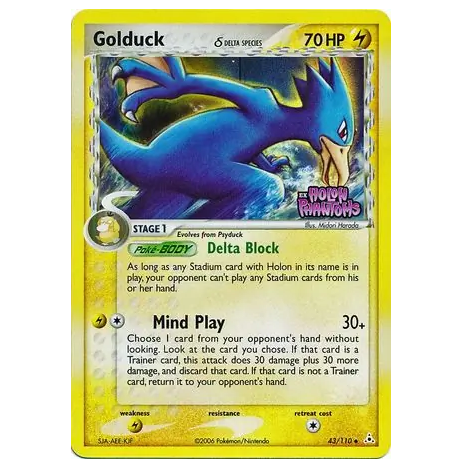 Golduck *Reverse Holo* EX Holon Phantoms 43/110