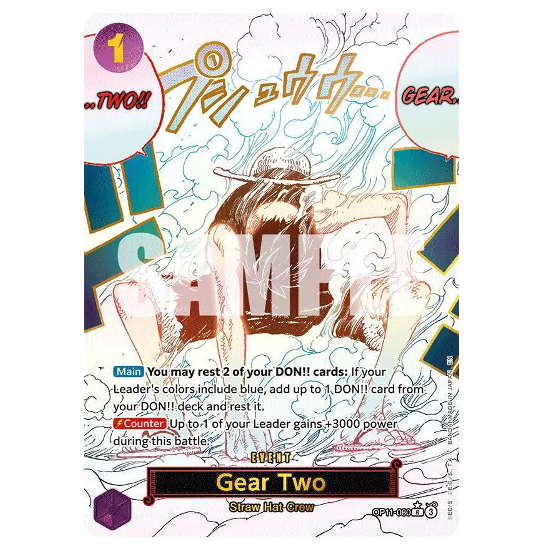 One Piece CG Gear Two *Alternate Art* A Fist of Divine Speed OP11-080