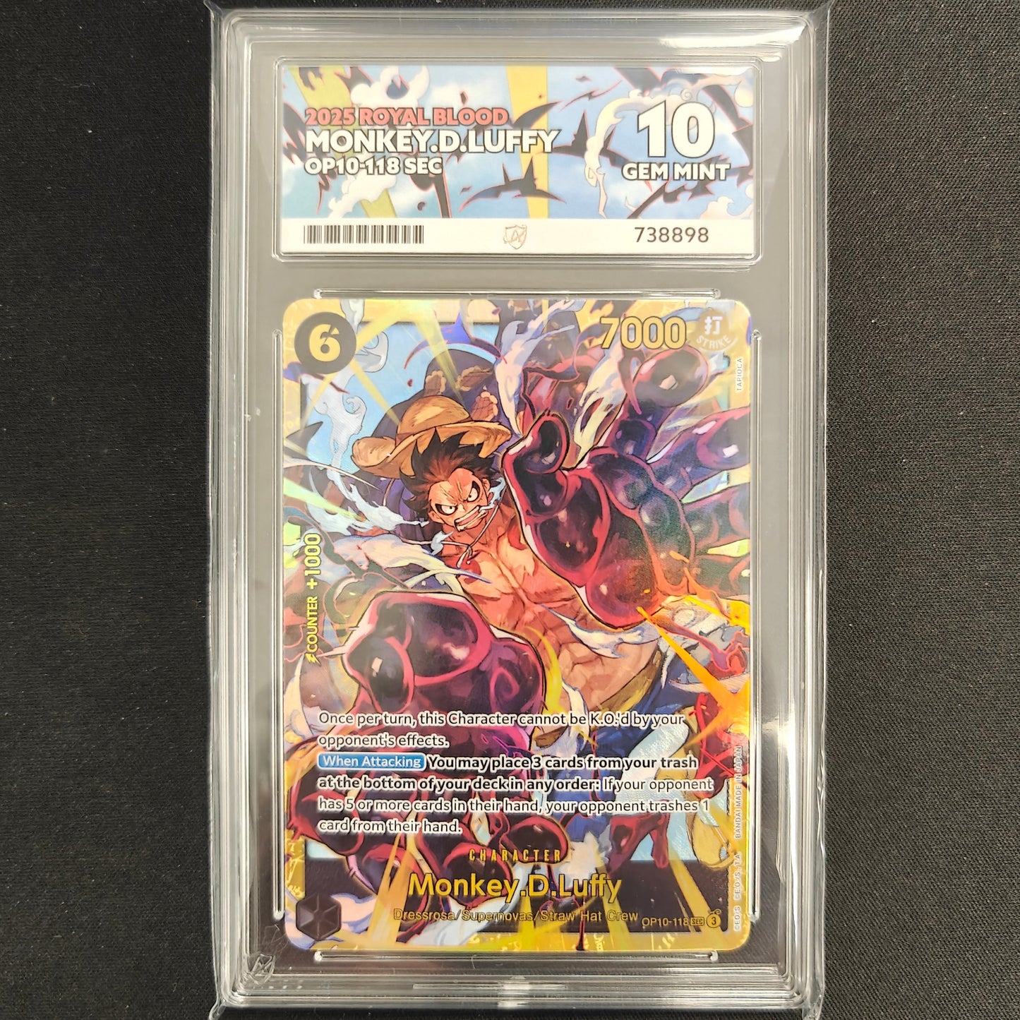 One Piece CG Monkey.D.Luffy Royal Blood OP10-118 (Ace 10)
