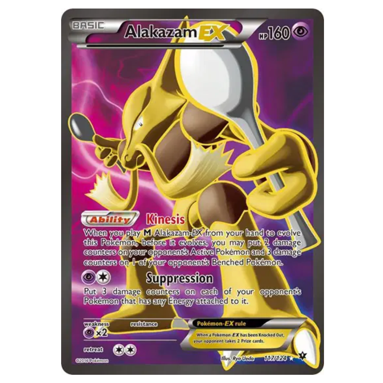 Pokemon TCG Alakazam EX Fates Collide 117/124