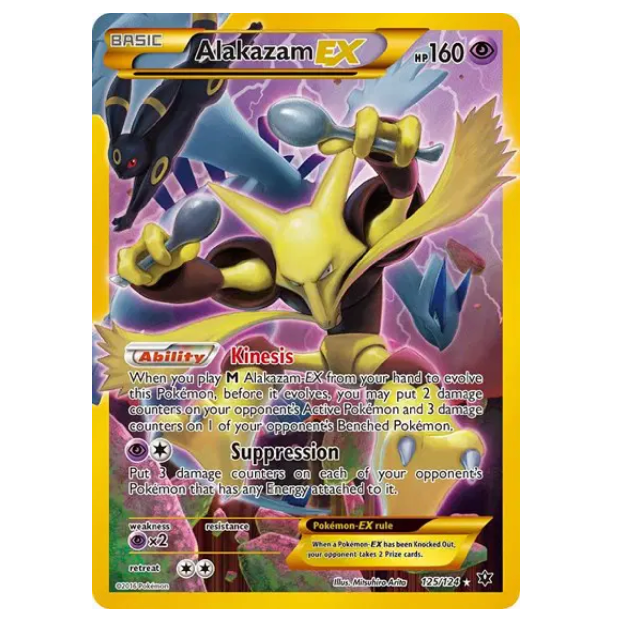 Pokemon TCG Alakazam EX Fates Collide 125/124