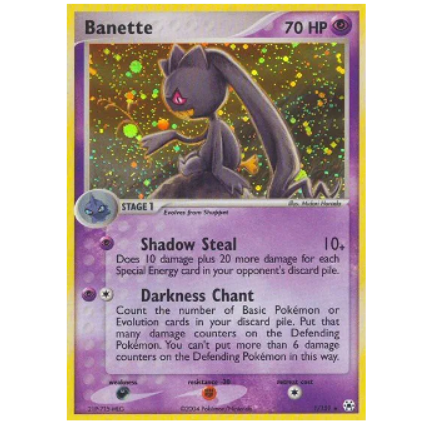 Pokemon TCG Banette EX Hidden Legends 1/101
