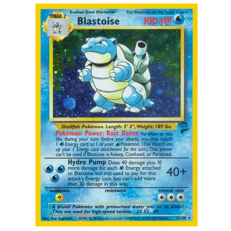 Pokemon TCG Blastoise Base Set 2 2/130