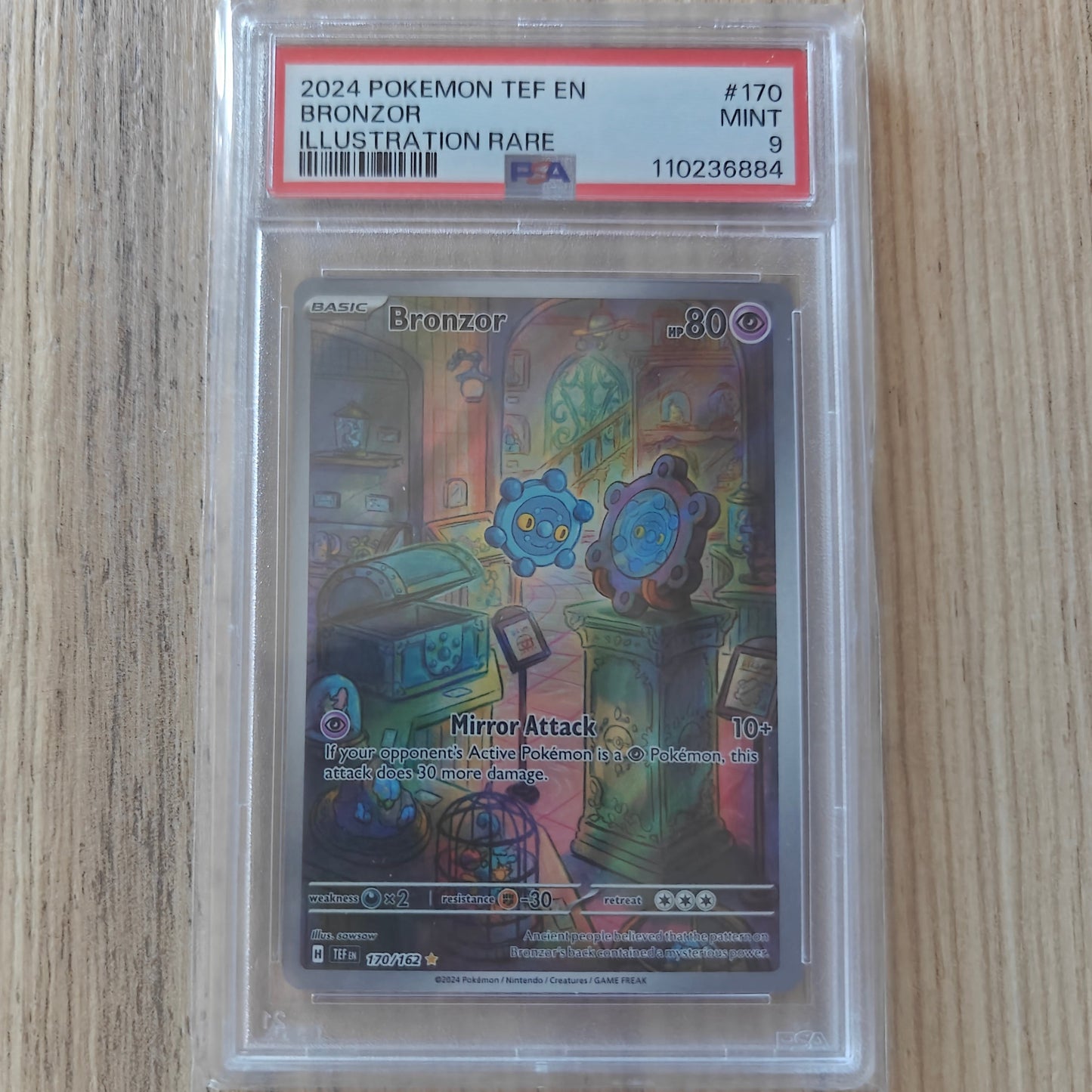 Pokemon TCG Bronzor Temporal Forces 170/162(PSA 9)