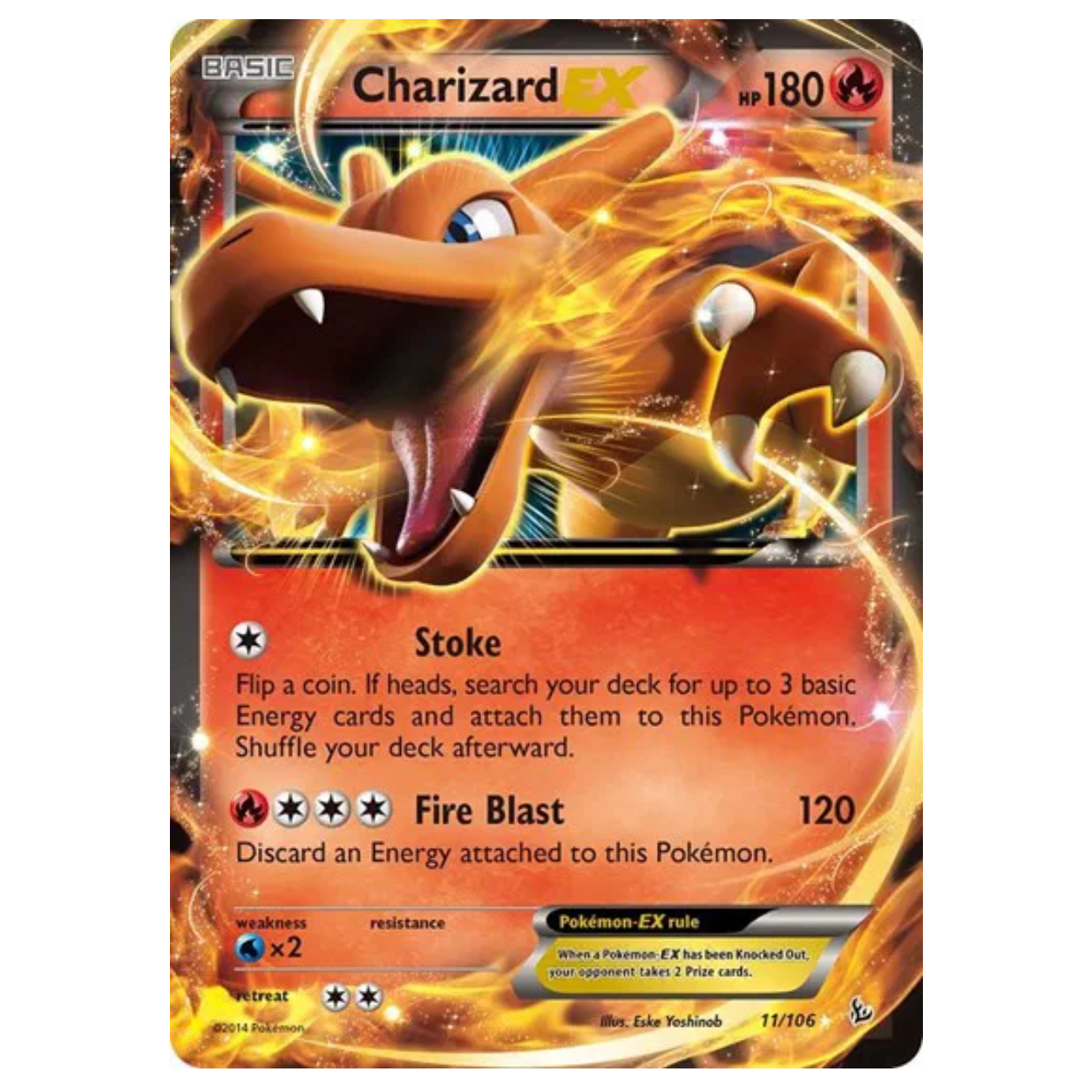 Pokemon TCG Charizard EX Flashfire 11/83