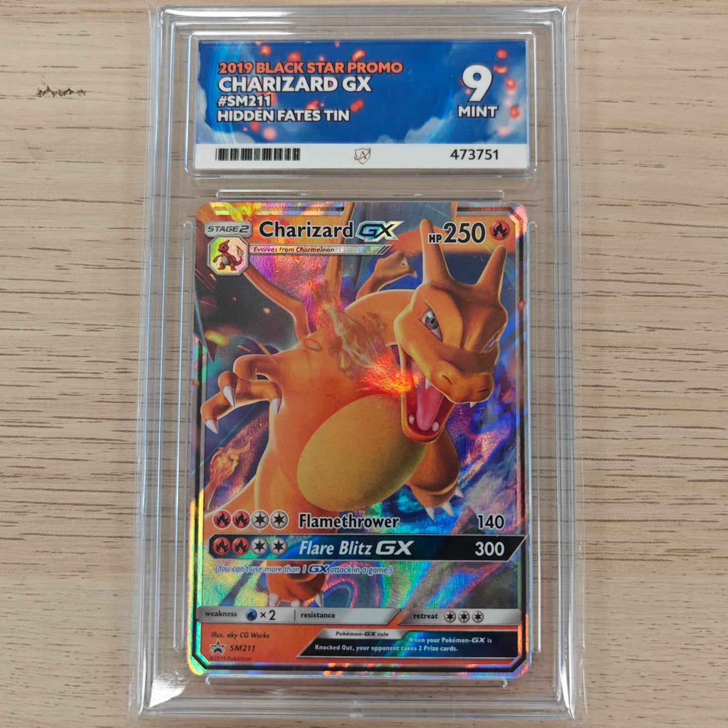 Pokemon TCG Charizard GX Sun & Moon Promo SM211 (ACE 9)