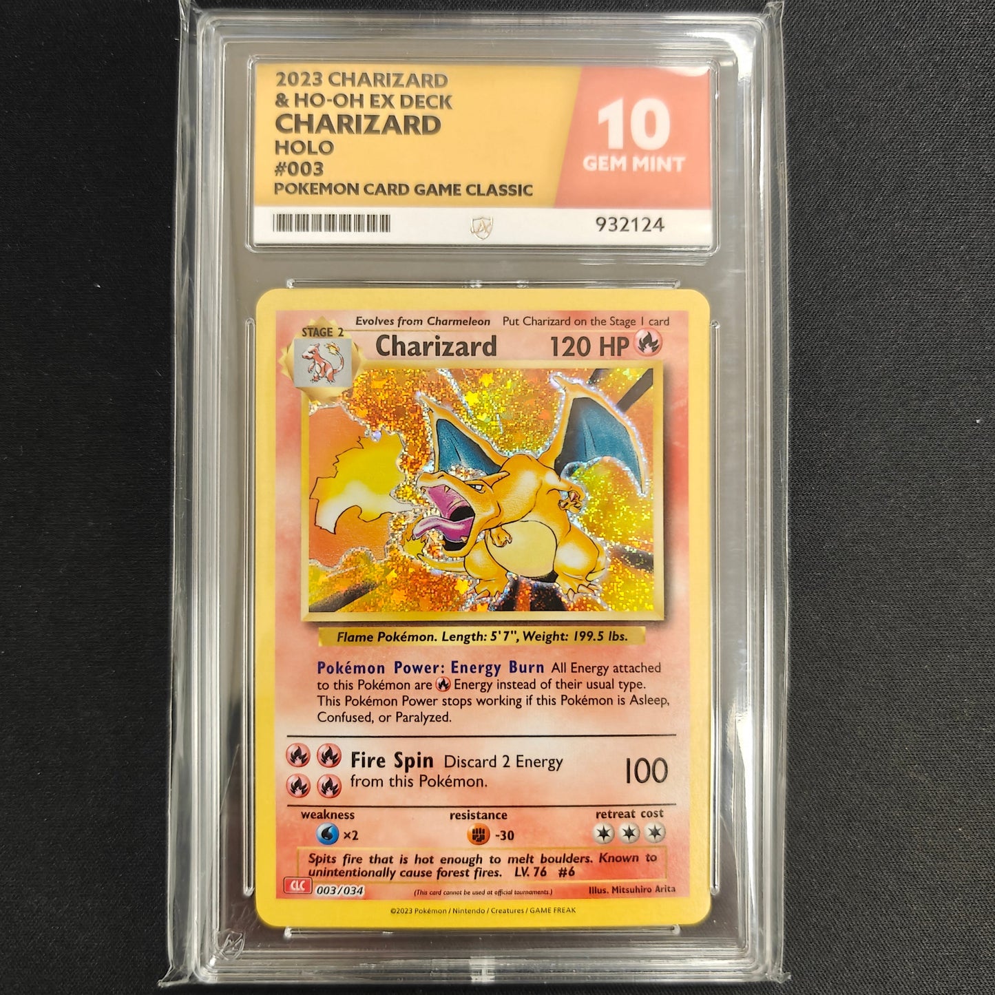 Pokemon TCG Charizard Trading Card Classic Collection 003/034 (ACE 10)