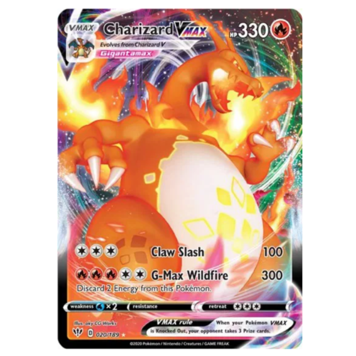 Pokemon TCG Charizard VMAX Darkness Ablaze 020/189