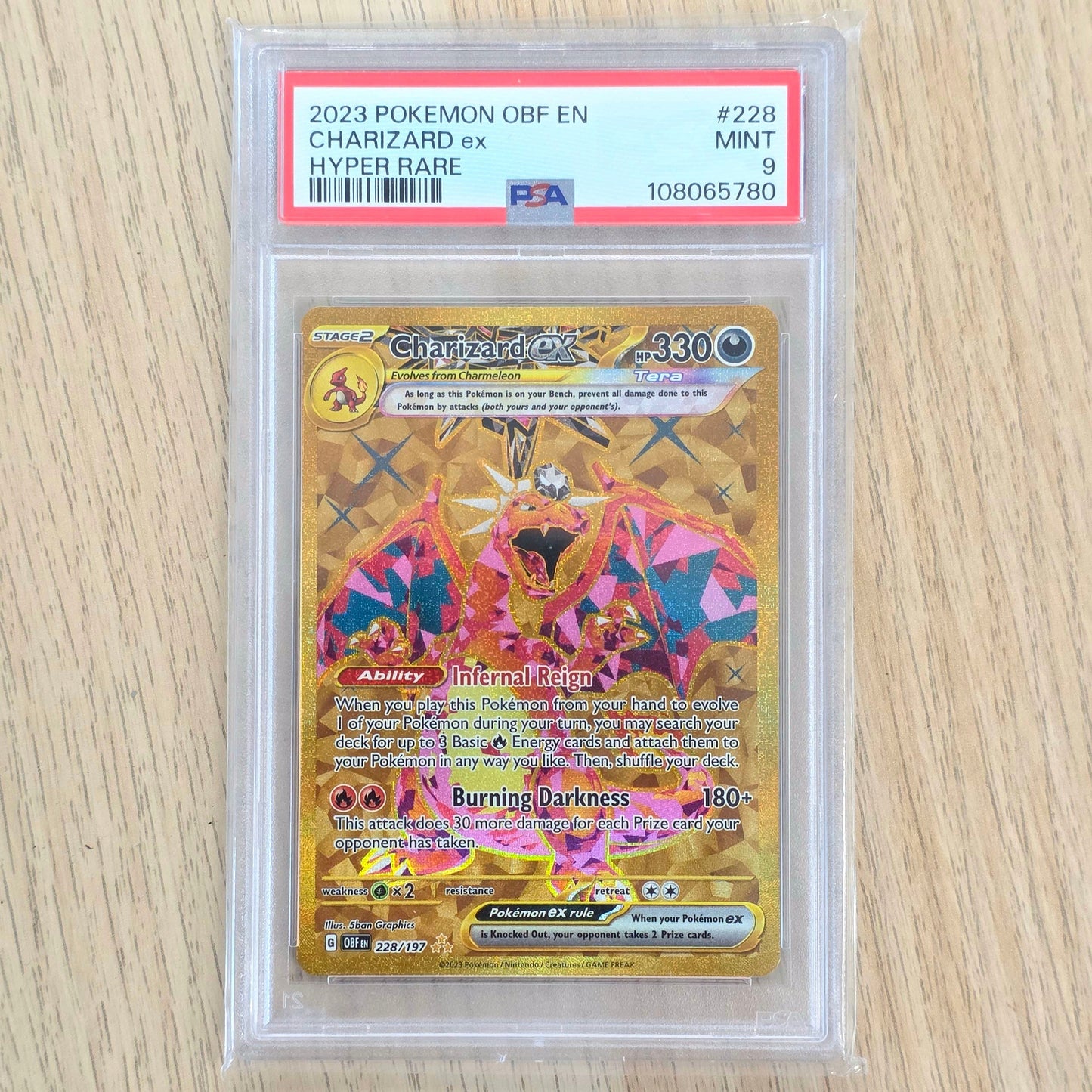 Pokemon TCG Charizard ex Obsidian Flames 228/197 (PSA 9)