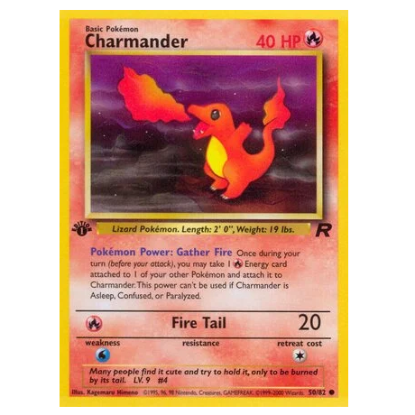 Pokemon TCG Charmander 1st Edition Team Rocket 50/82