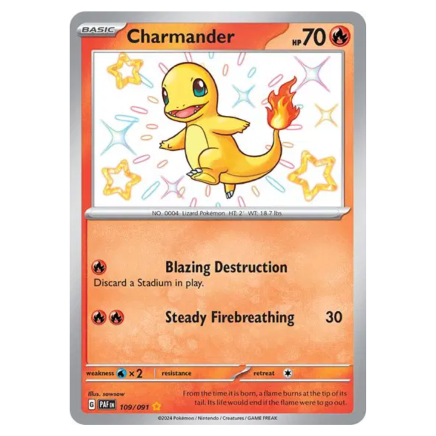 Pokemon TCG Charmander *Baby Shiny* Paldean Fates 109/091