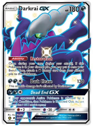 Pokemon TCG Darkrai GX Hidden Fates SV70/SV94