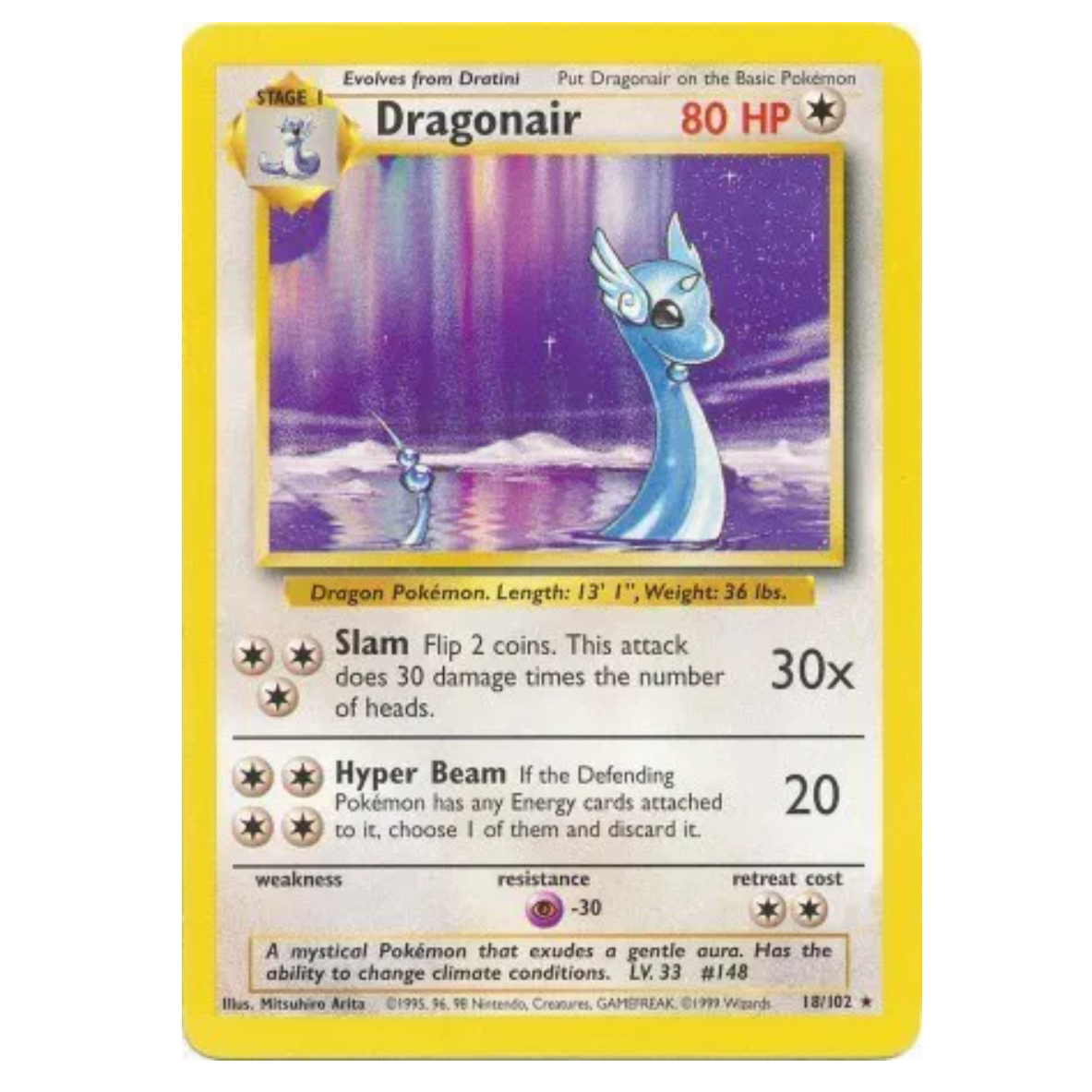 Pokemon TCG Dragonair Base Set 18/102