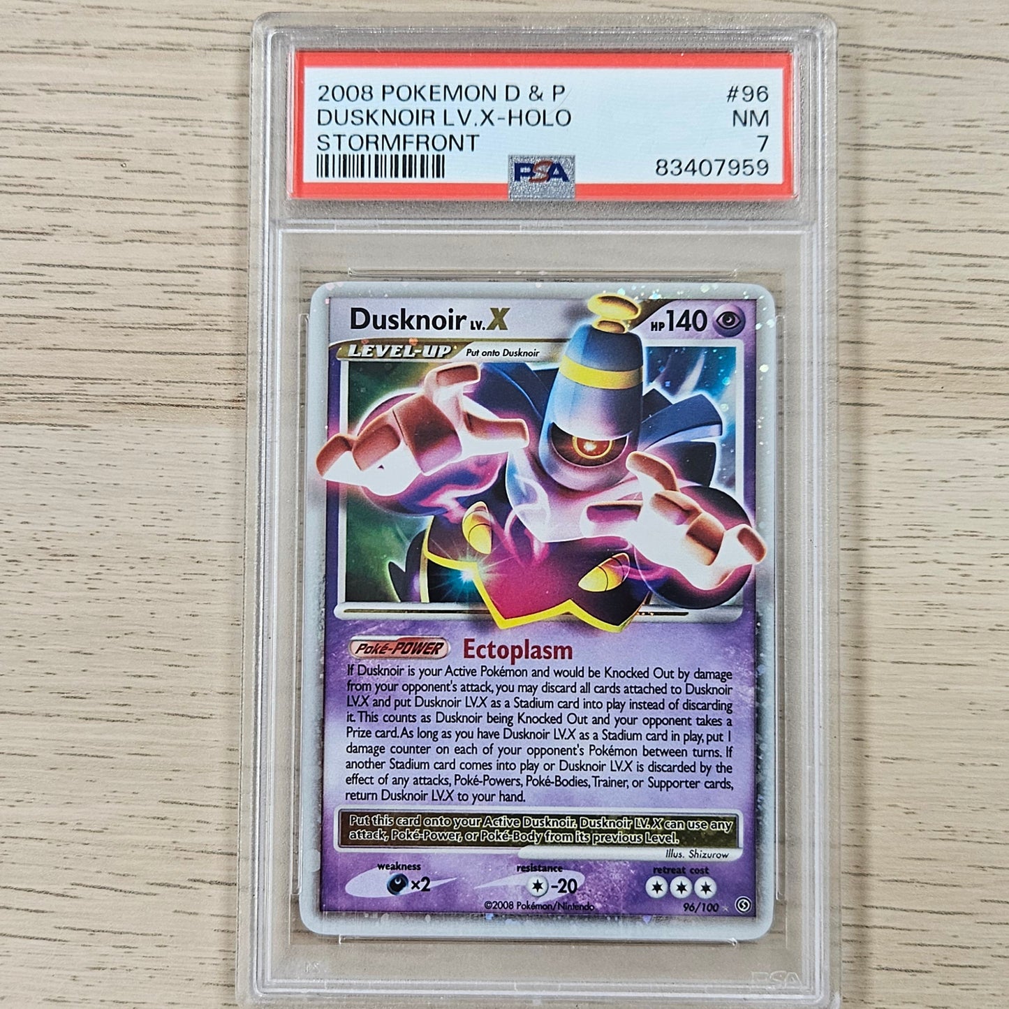 Pokemon TCG Dusknoir LV.X Stormfront 96/100 (PSA 7)