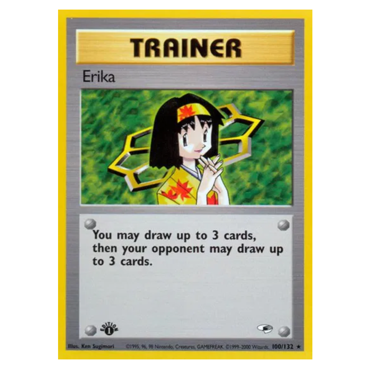 Pokemon TCG Erika 1st Edition Gym Heroes 100/132