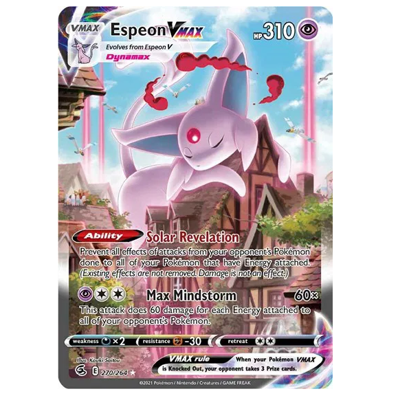 Pokemon TCG Espeon VMAX Fusion Strike 270/264