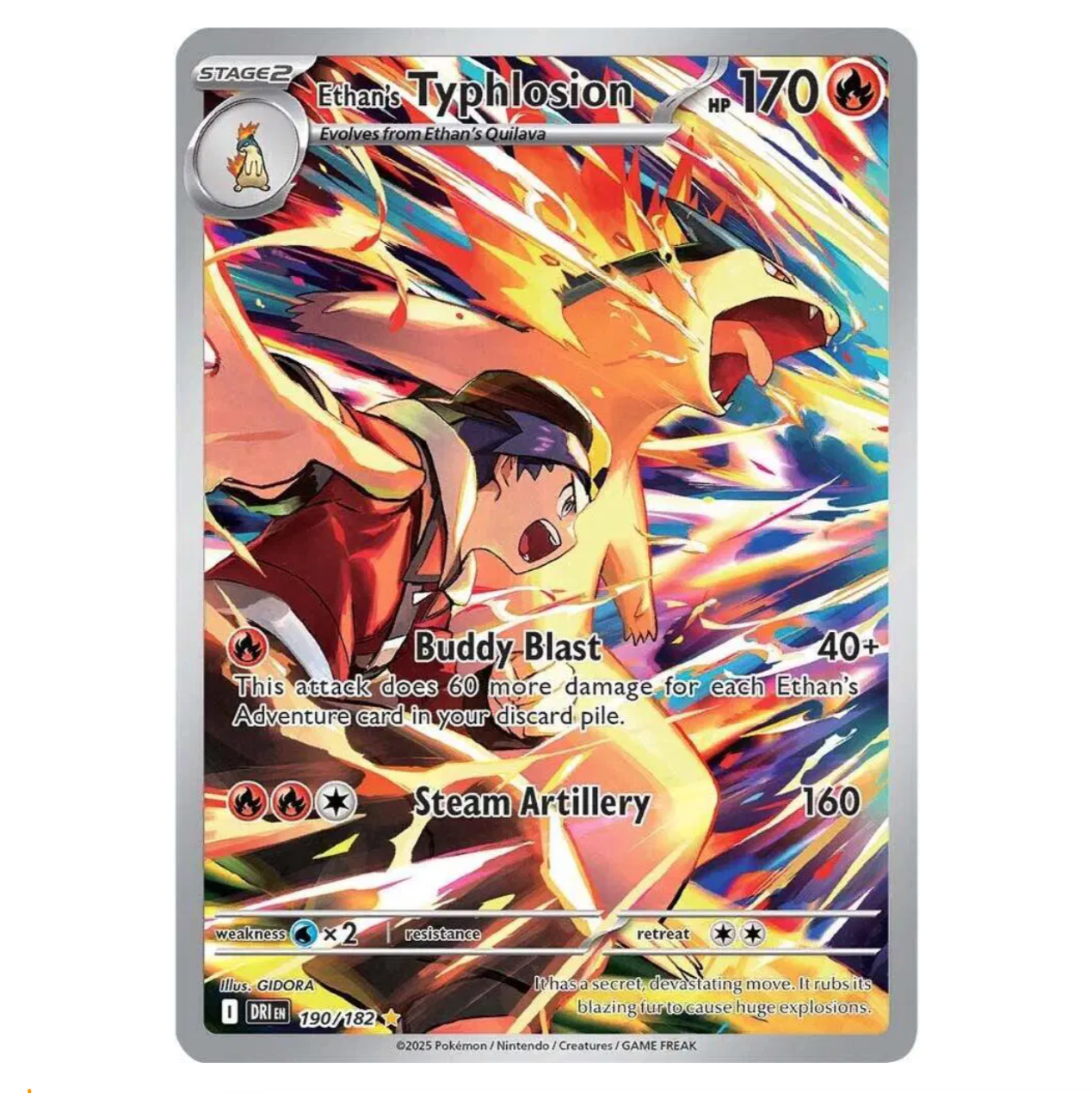 Pokemon TCG Ethan's Typhlosion Destined Rivals 190/182