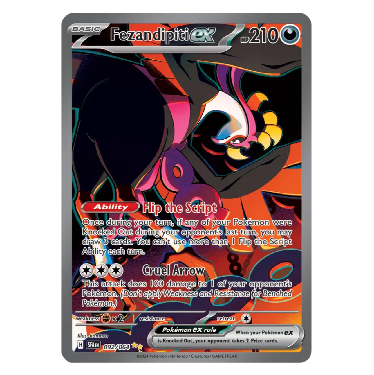 Pokemon TCG Fezandipiti ex Shfrouded Fable 092/064
