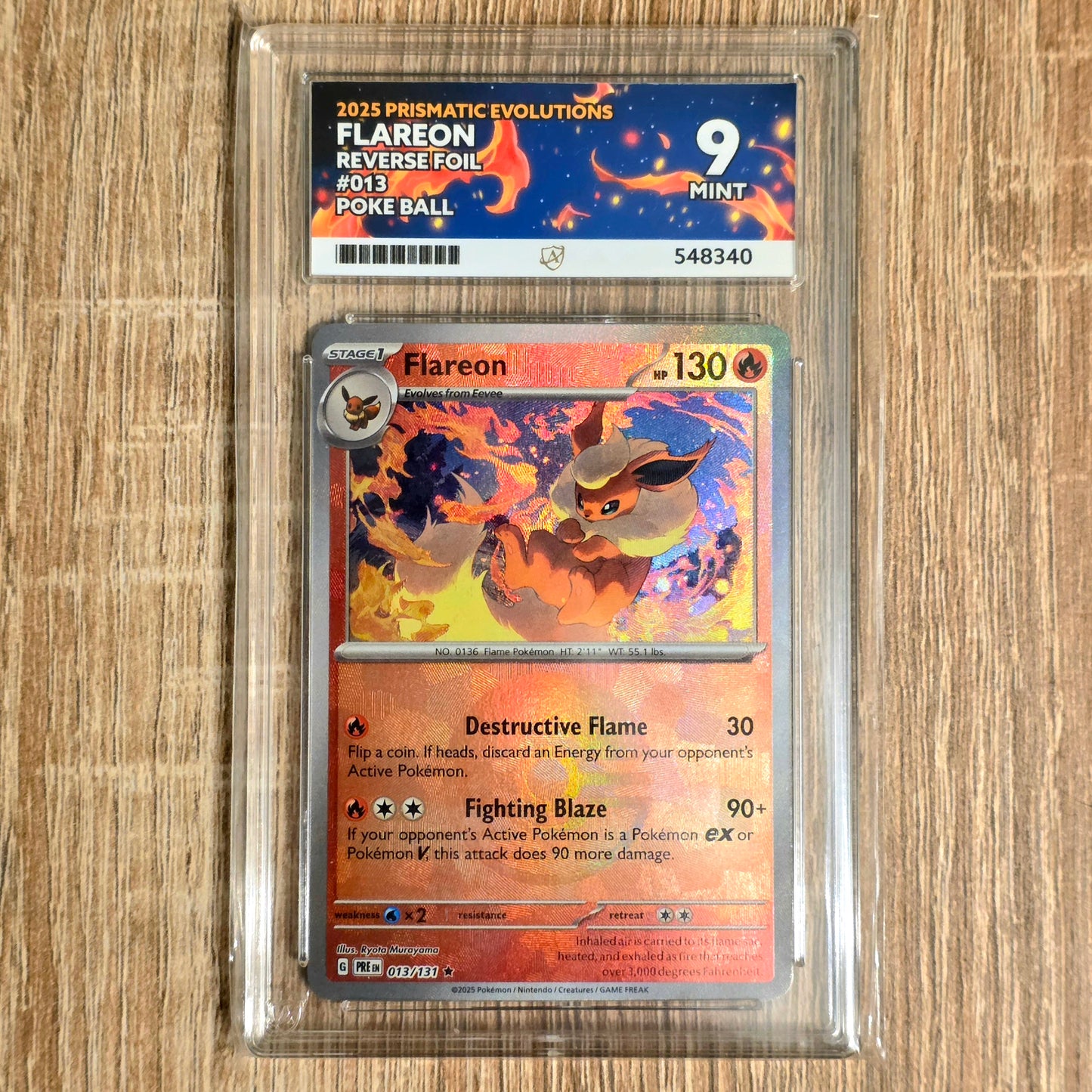 Pokemon TCG Flareon *Poke Ball* Prismatic Evolutions 013/131 (Ace 9)