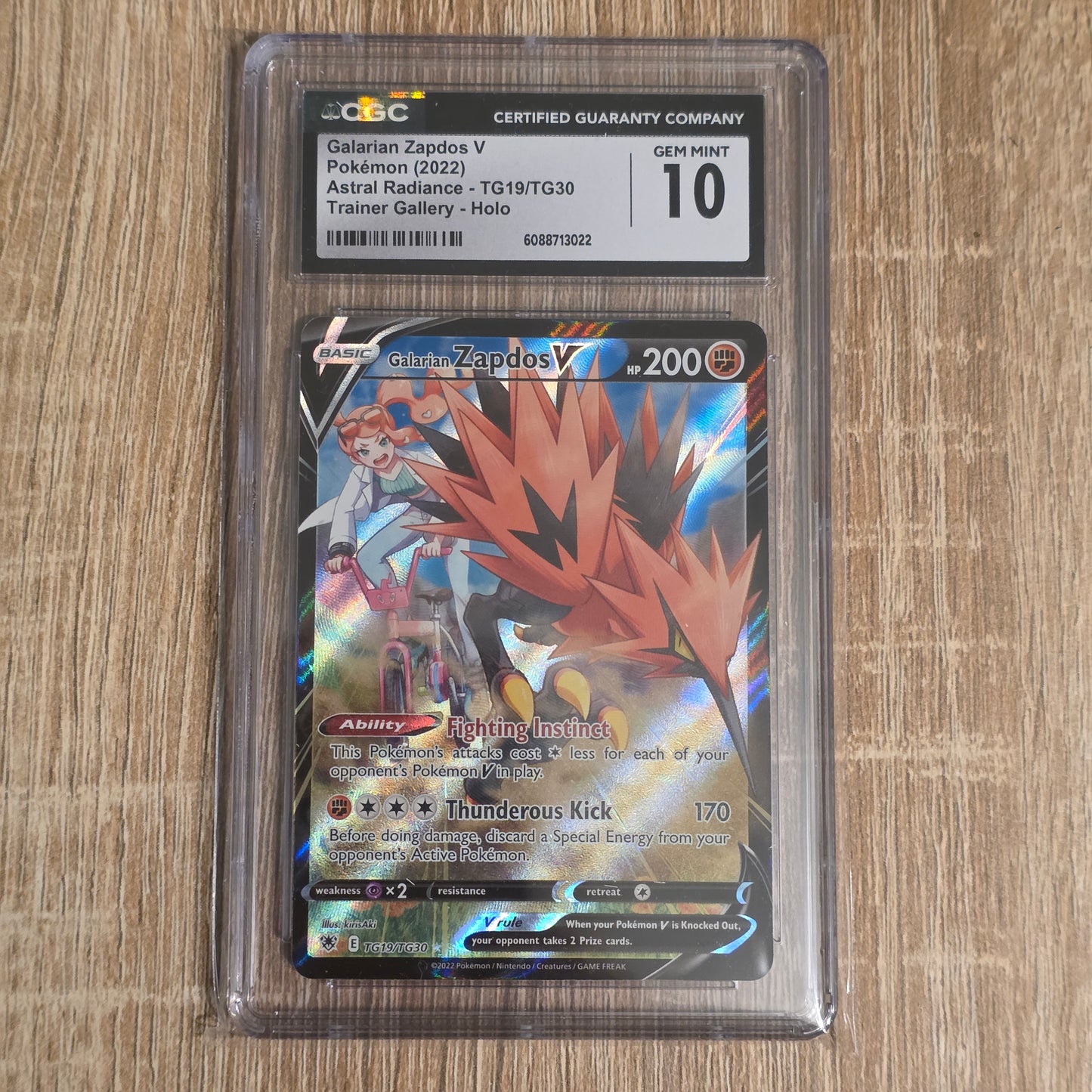Pokemon TCG Galarian Zapdos V Astral Radiance TG19/TG30 (CGC 10)