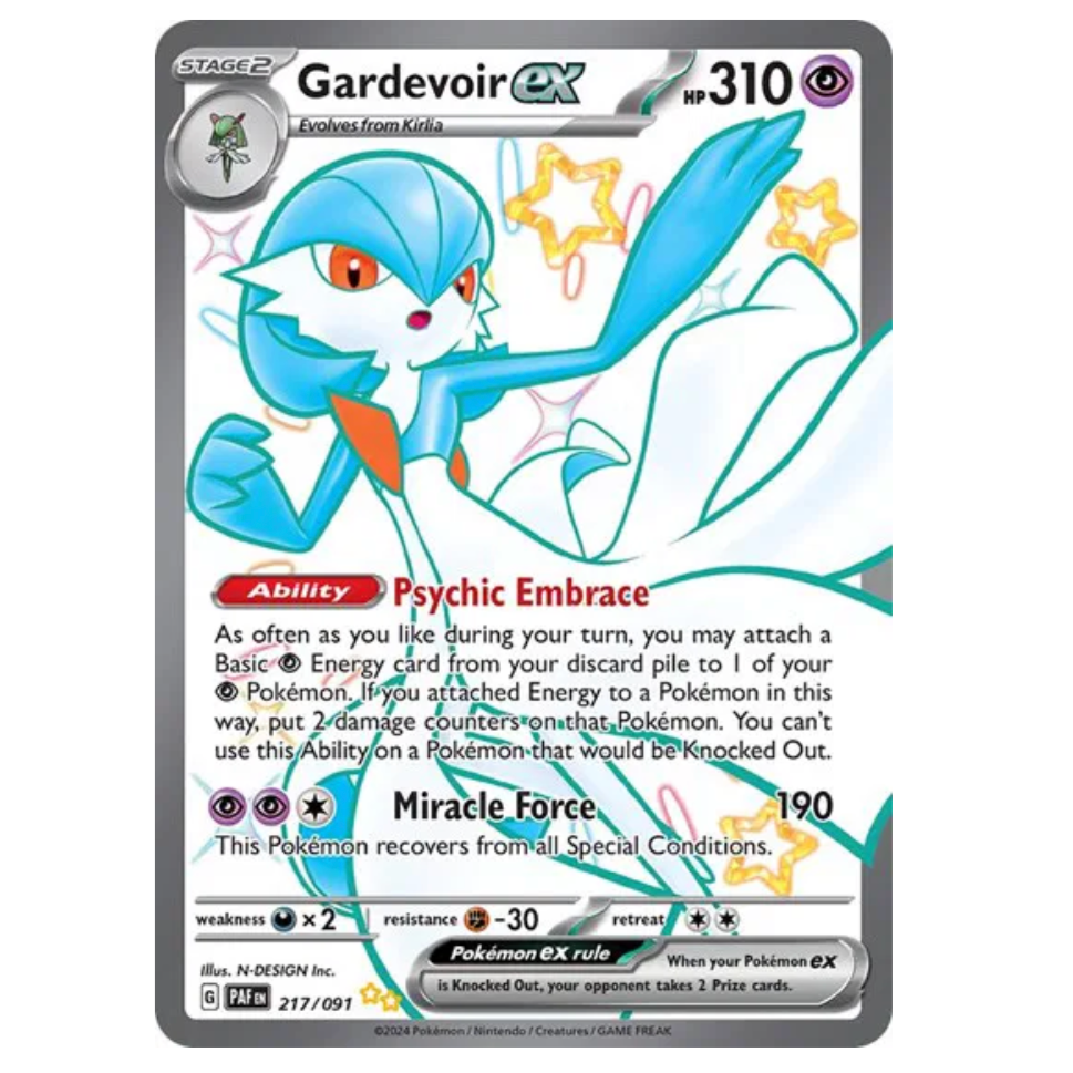 Pokemon TCG Gardevoir ex Paldean Fates 217/091
