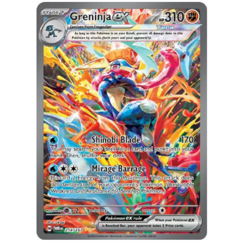 Pokemon TCG Greninja EX Twilight Masquerade 214/167