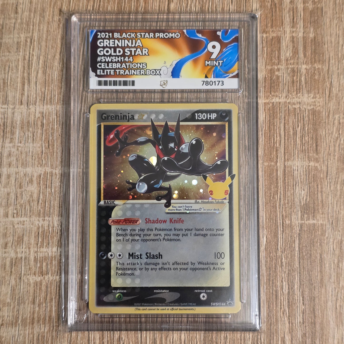 Pokemon TCG Greninja Star Sword & Shield Promo SWSH144 (Ace 9)
