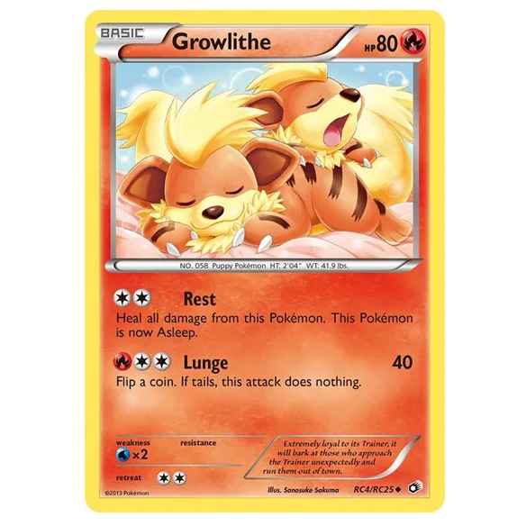 Pokemon TCG Growlithe Legendary Treasures RC4/RC25