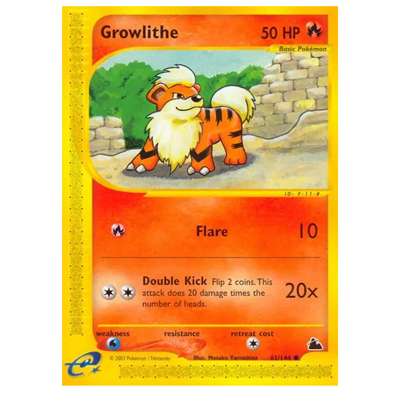 Pokemon TCG Growlithe Skyridge 62/144
