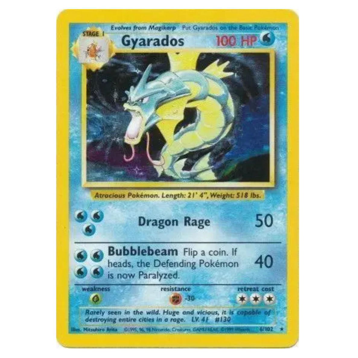 Pokemon TCG Gyarados *Holo* Base Set 6/102