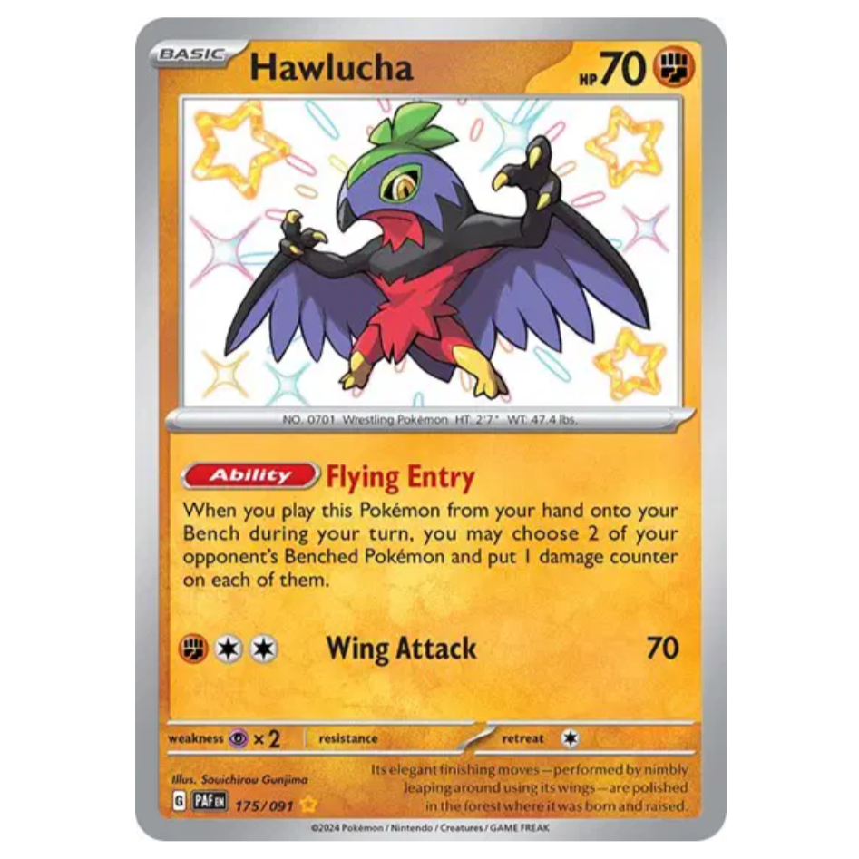 Pokemon TCG Hawlucha *Baby Shiny* Paldean Fates 175/091