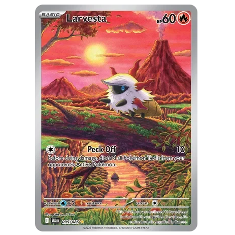 Pokemon TCG Larvesta Black Bolt 099/086