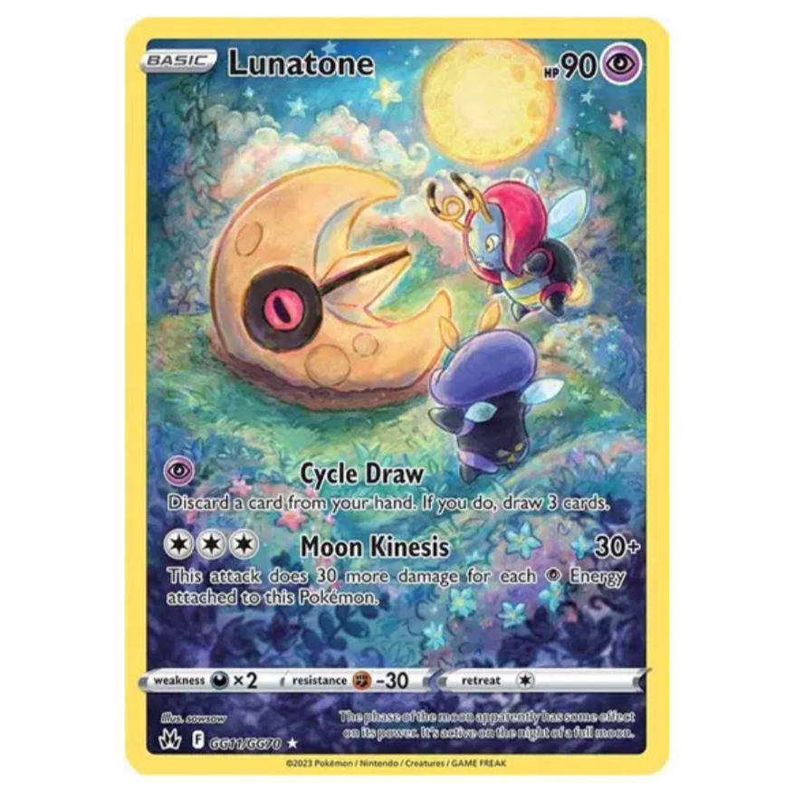 Pokemon TCG Lunatone Crown Zenith GG11/GG70