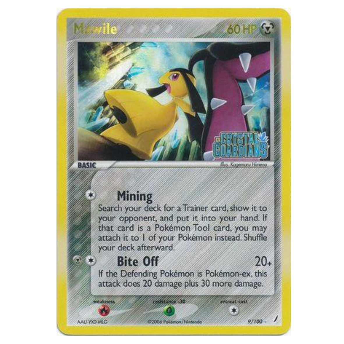 Pokemon TCG Mawile *Reverse Holo* EX Crystal Guardians 9/100
