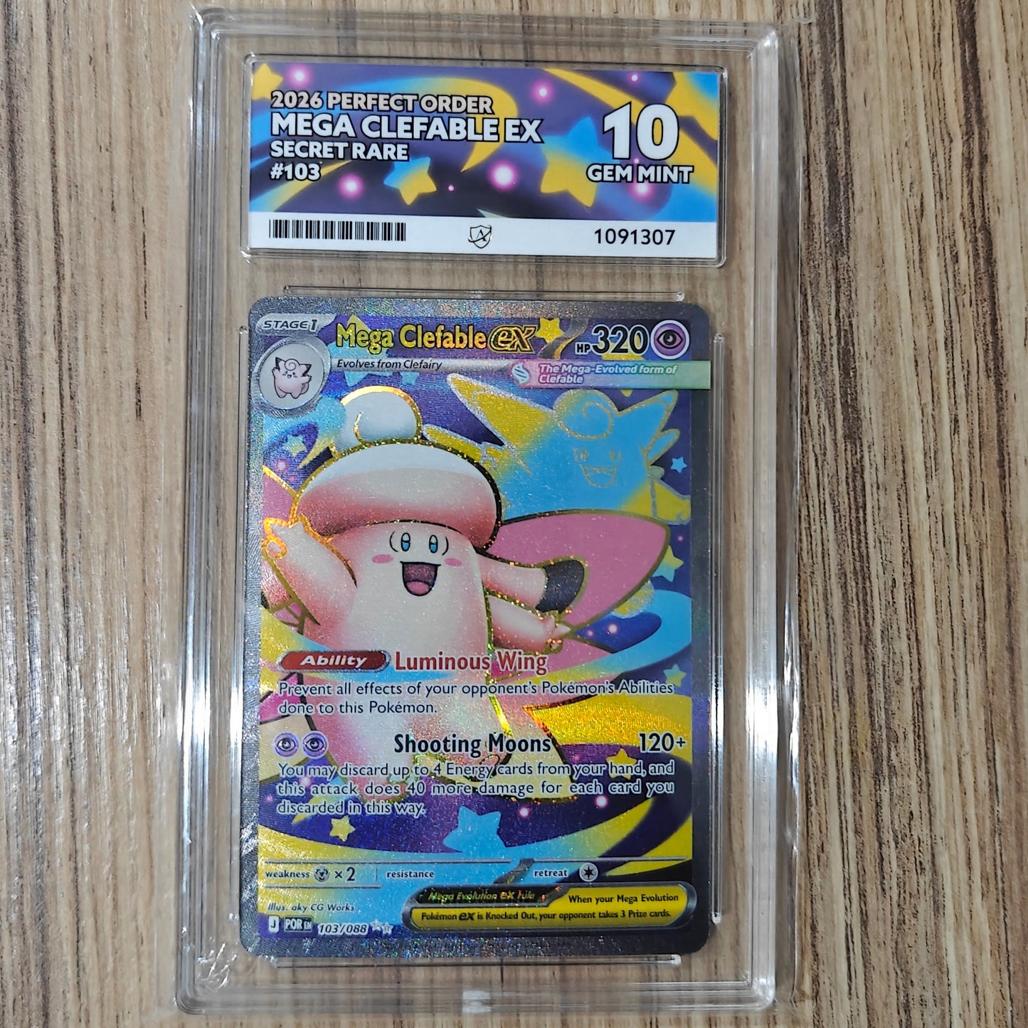 Pokemon TCG Mega Clefable ex Perfect Order 103/088 (ACE 10)