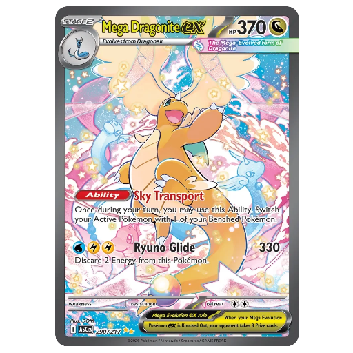 Pokemon TCG Mega Dragonite ex Ascended Heroes 290/217