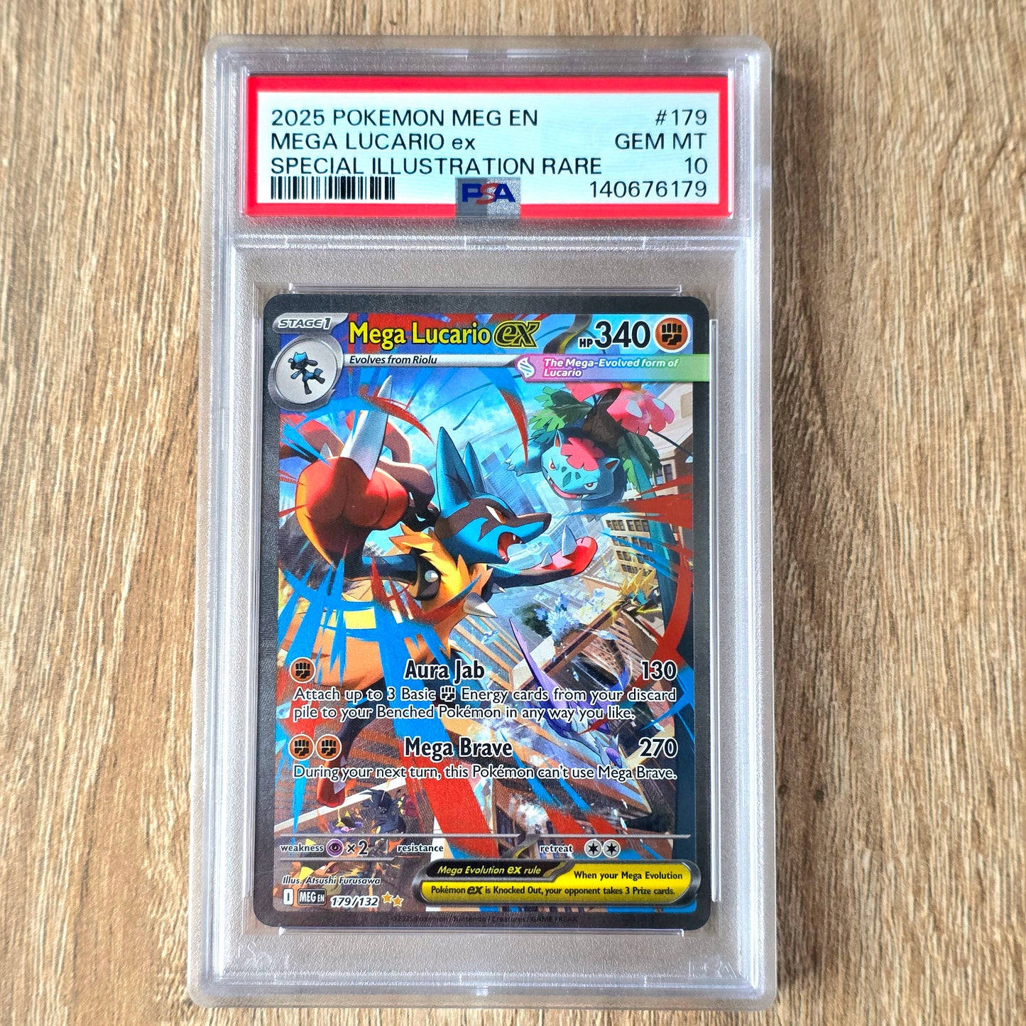 Pokemon TCG Mega Lucario ex Mega Evolution 179/132 (PSA 10)