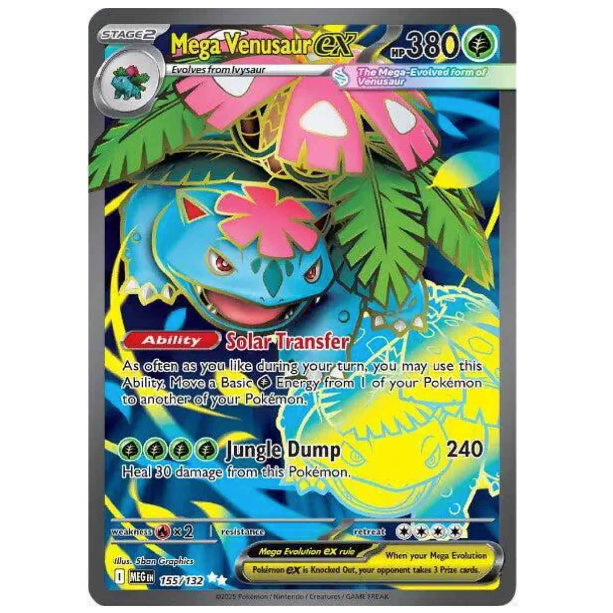 Pokemon TCG Mega Venusaur Mega Evolutions 155/132