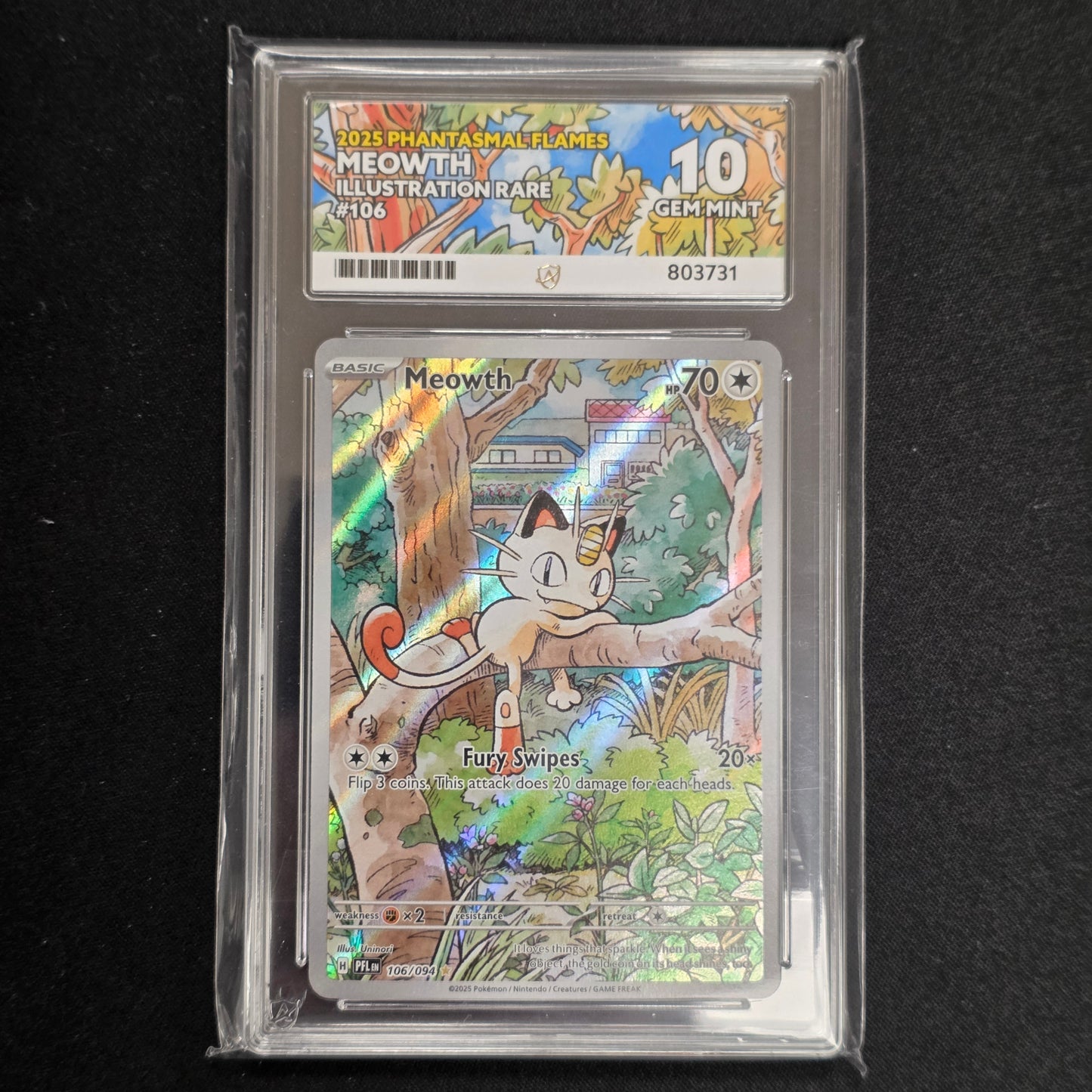 Pokemon TCG Meowth Phantasmal Flames 106/094 (Ace 10)