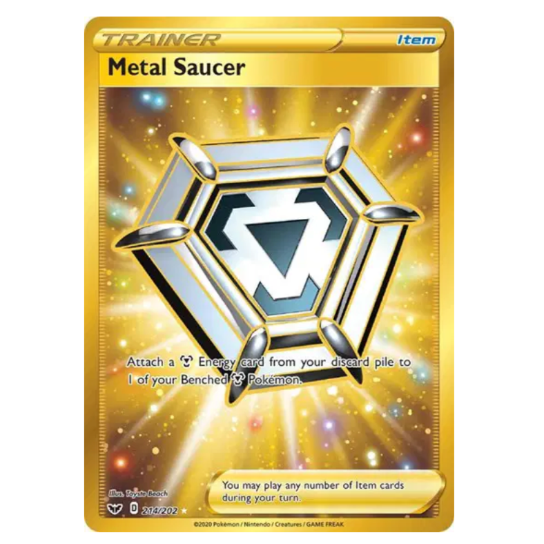 Pokemon TCG Metal Saucer Sword & Shield 214/202