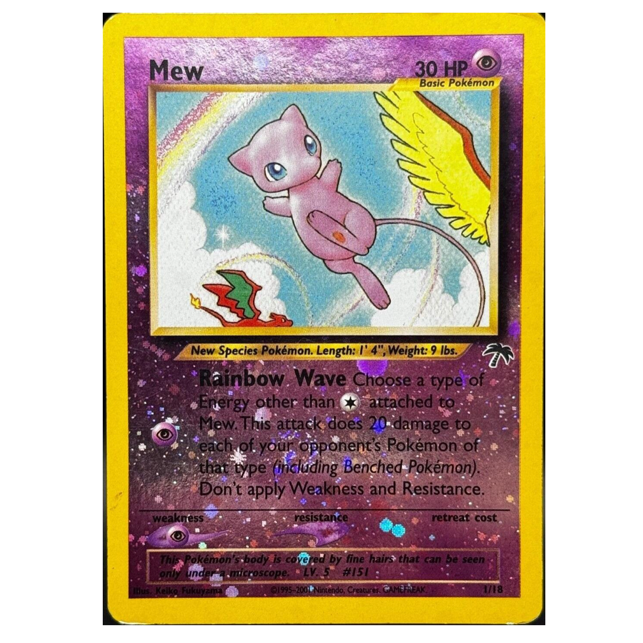 Pokemon TCG Mew *Reverse Holo* Southern Islands 1/18