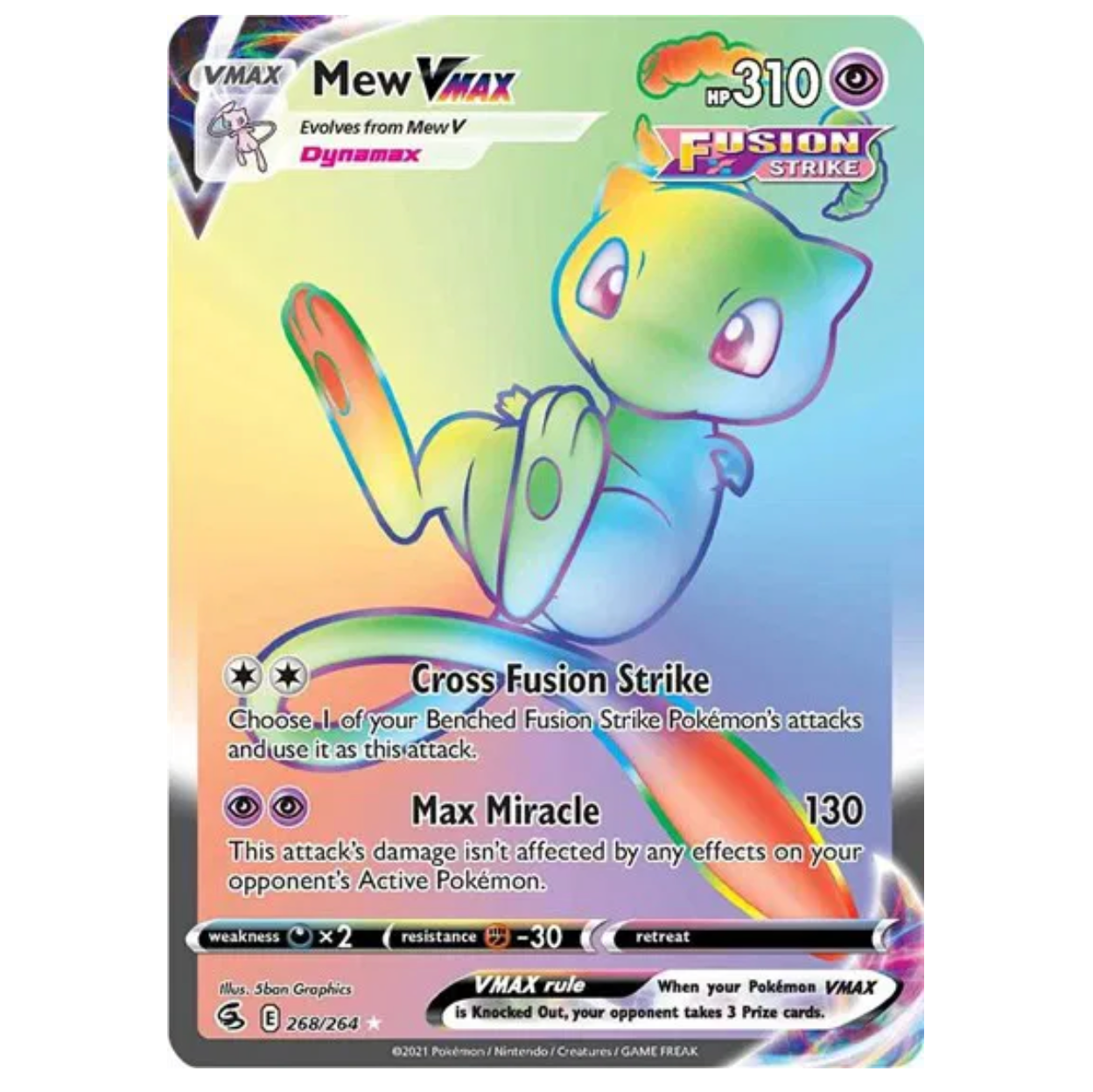 Pokemon TCG Mew VMAX Fusion Strike 268/264