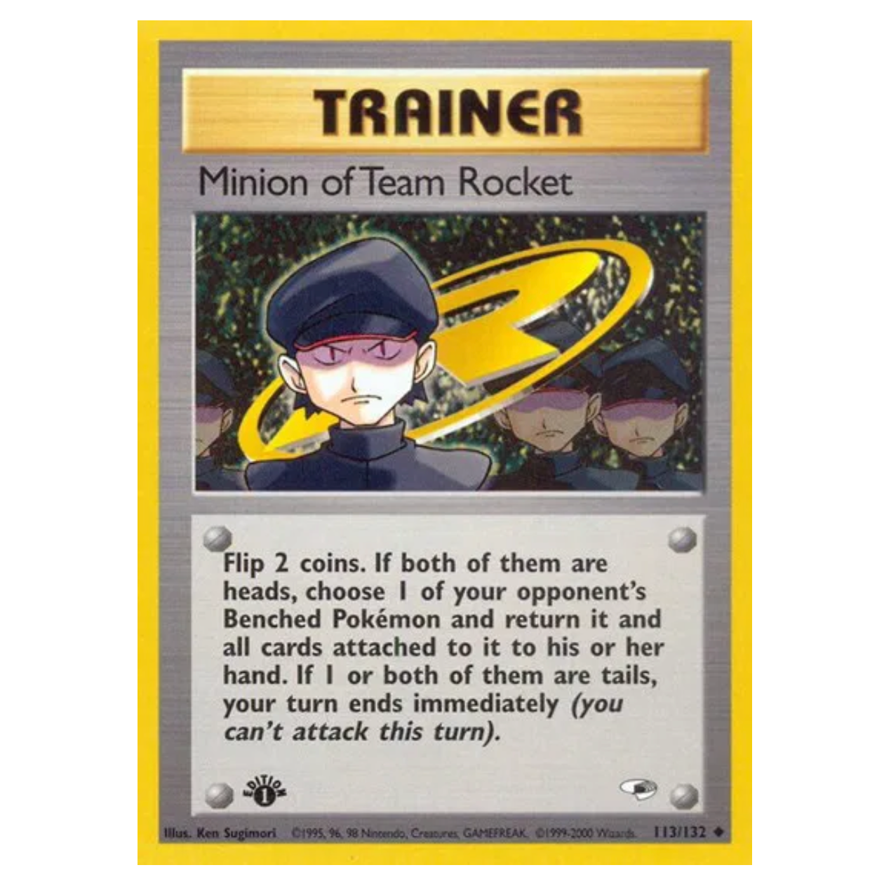 Pokemon TCG Minion of Team Rocket 1st Edition Gym Heroes 113/132