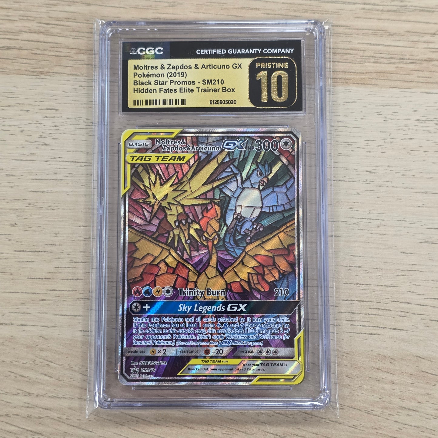 Pokemon TCG Moltres & Zapdos & Articuno GX Promo SM210 (CGC Pristine 10)