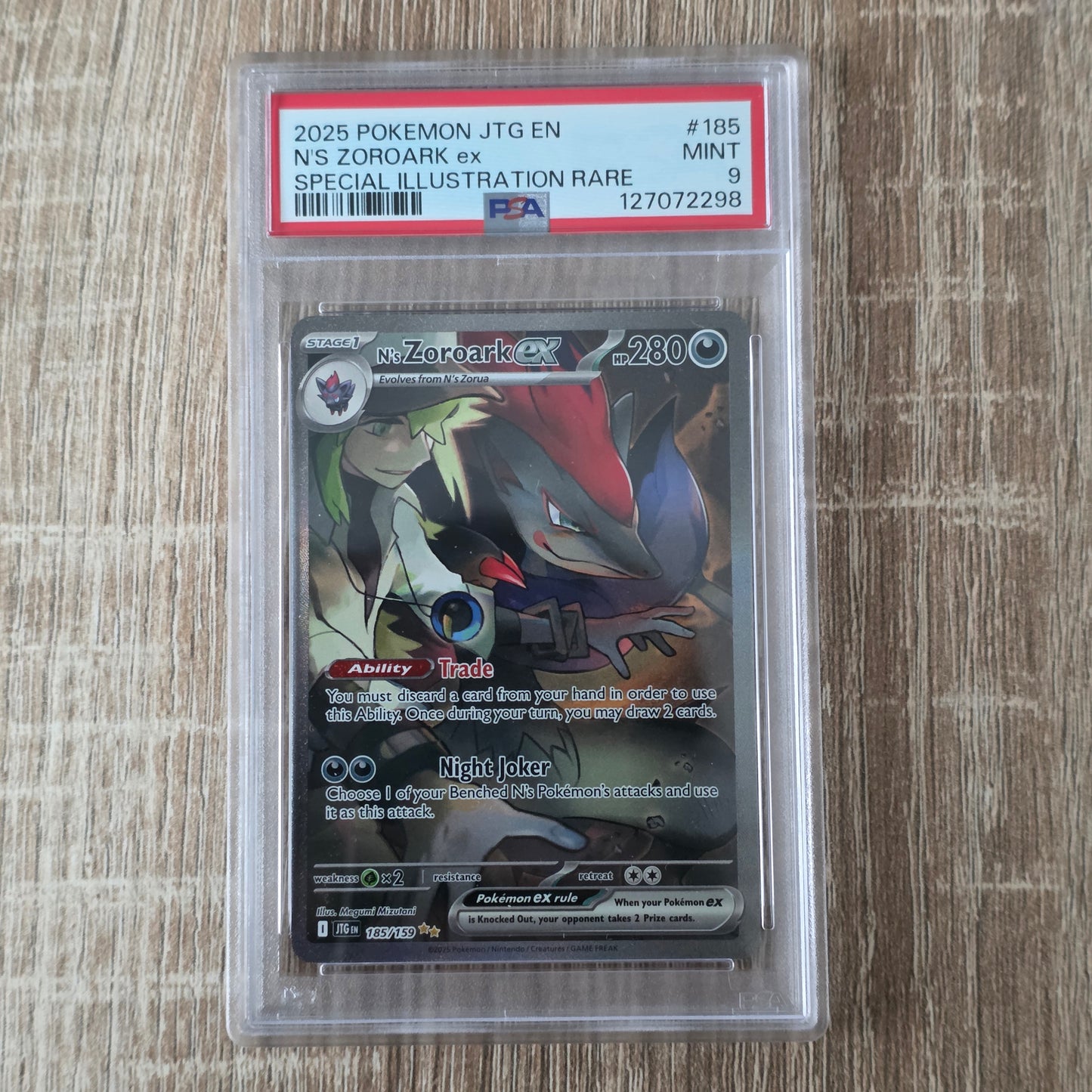 Pokemon TCG N's Zoroark EX Journey Together 185/159 (PSA 9)