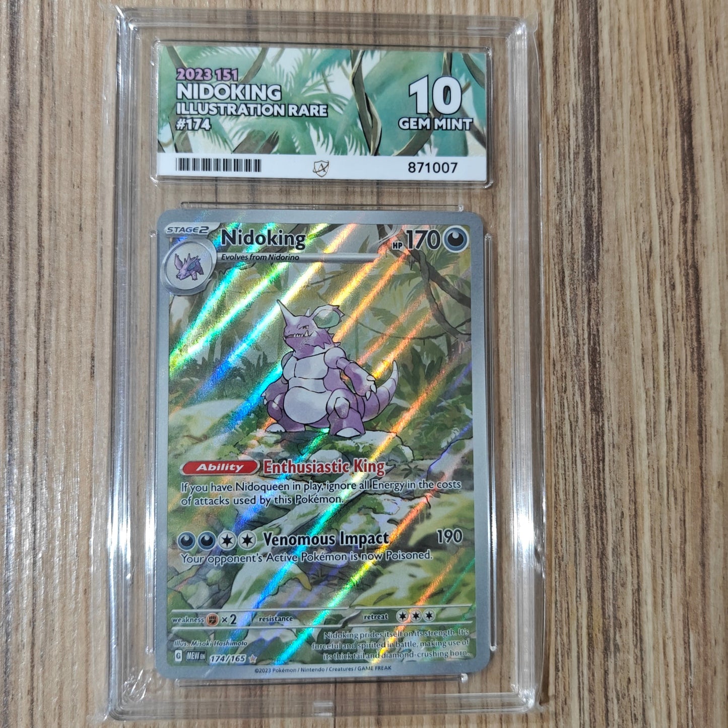 Pokemon TCG Nidoking 151 174/165 (ACE 10)
