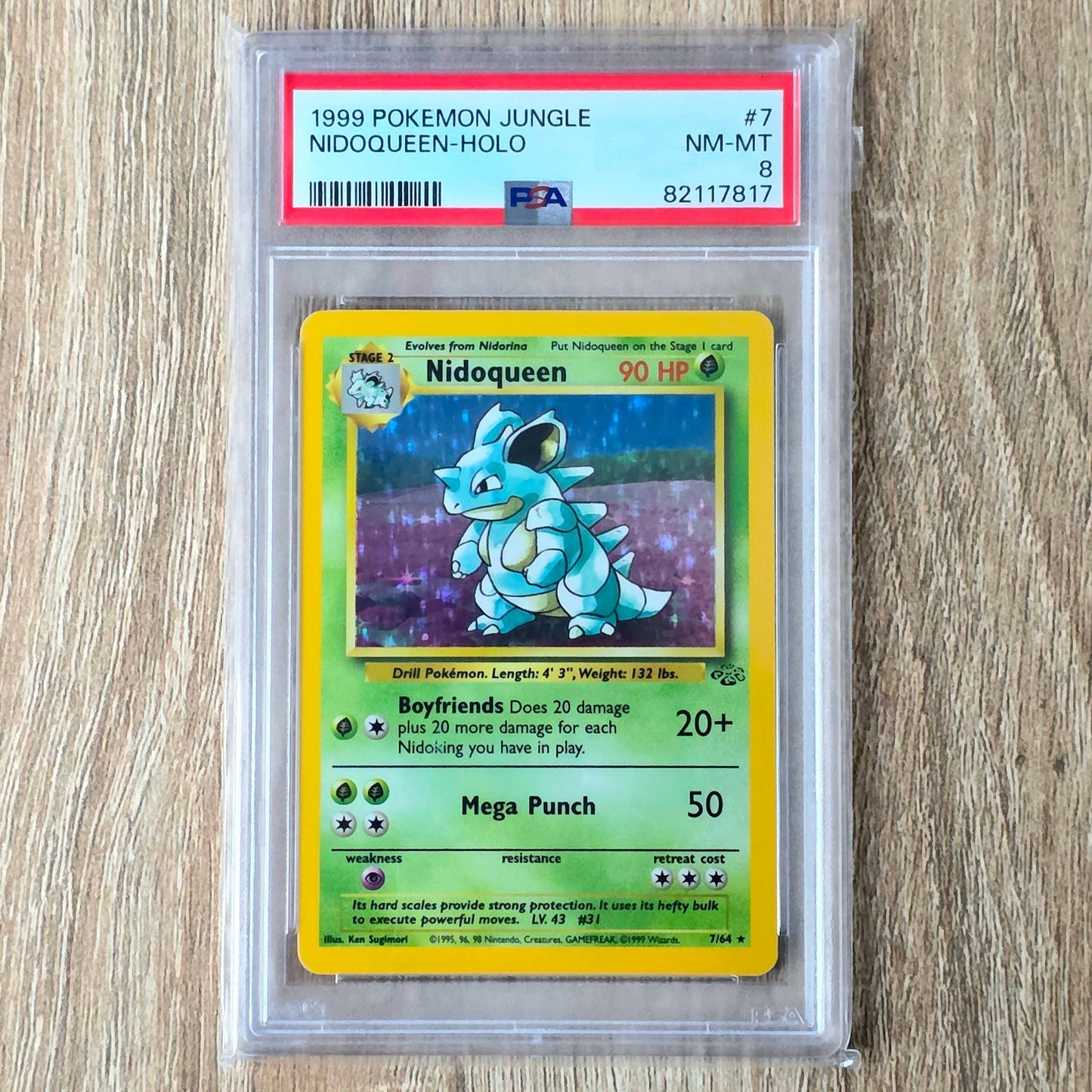 Pokemon TCG Nidoqueen *Holo* Jungle 7/64 (PSA 8)