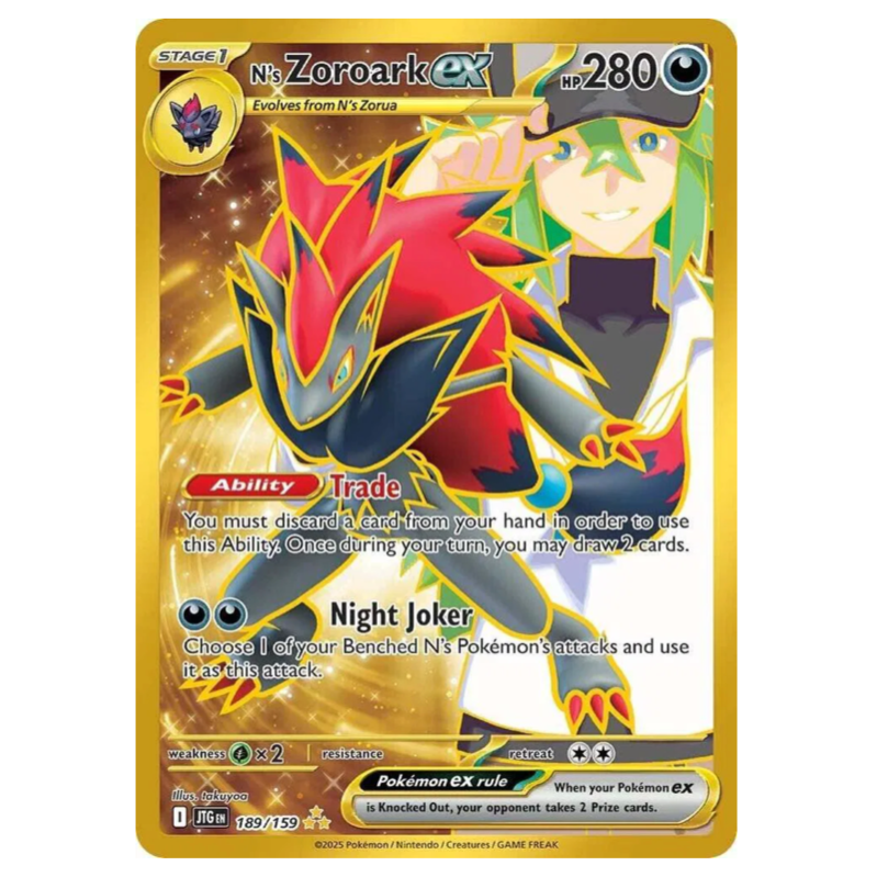 Pokemon TCG Ns Zoroark ex Journey Together 189/159