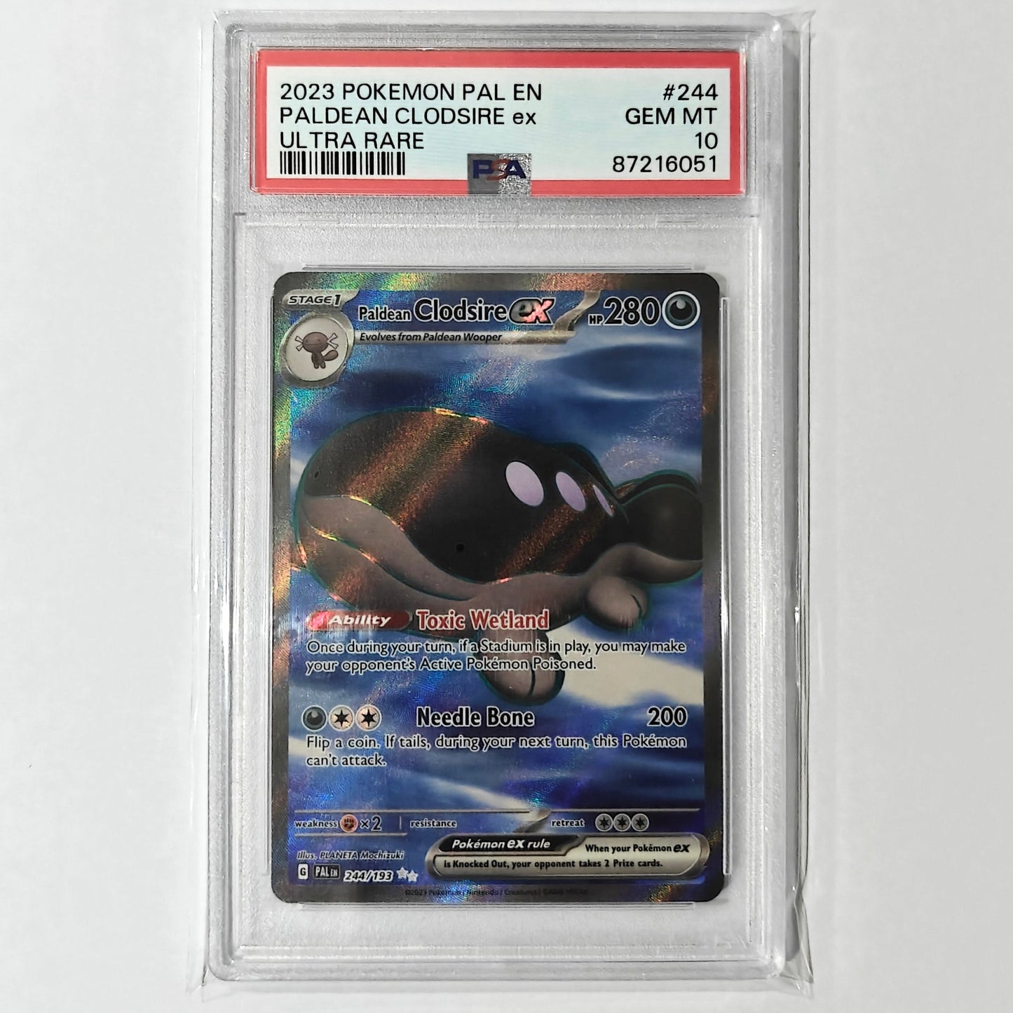 Pokemon TCG Paldean Clodsire EX Paldea Evolved 244/193 PSA 10