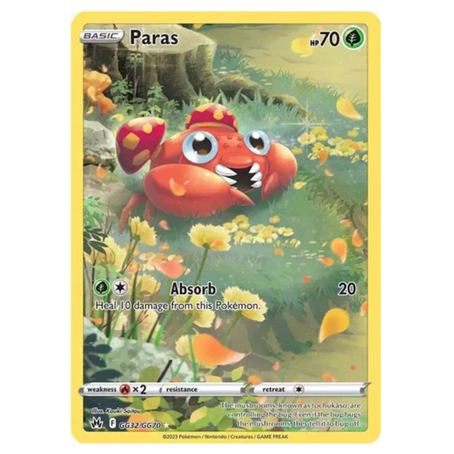 Pokemon TCG Paras Crown Zenith GG01/GG70